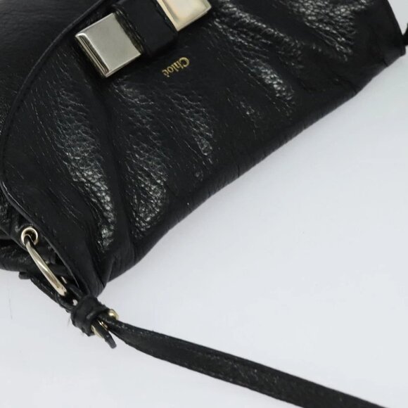 Chloe Elsie Hand Bag Leather 2way Black - Picture 7 of 14